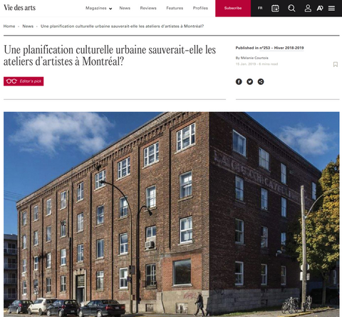 Une planification culturelle urbaine sauverait-elle les ateliers d’artistes à Montréal?